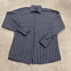 Ben Sherman Dress Shirt Mens 15.5 32-33 Blue Striped Button Down Long Sleeve Top
